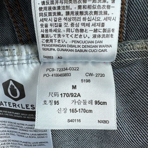 Levi's Jean Jacket Mens Medium Blue Wash Classic Denim Trucker 72334-0322 - Picture 9 of 10